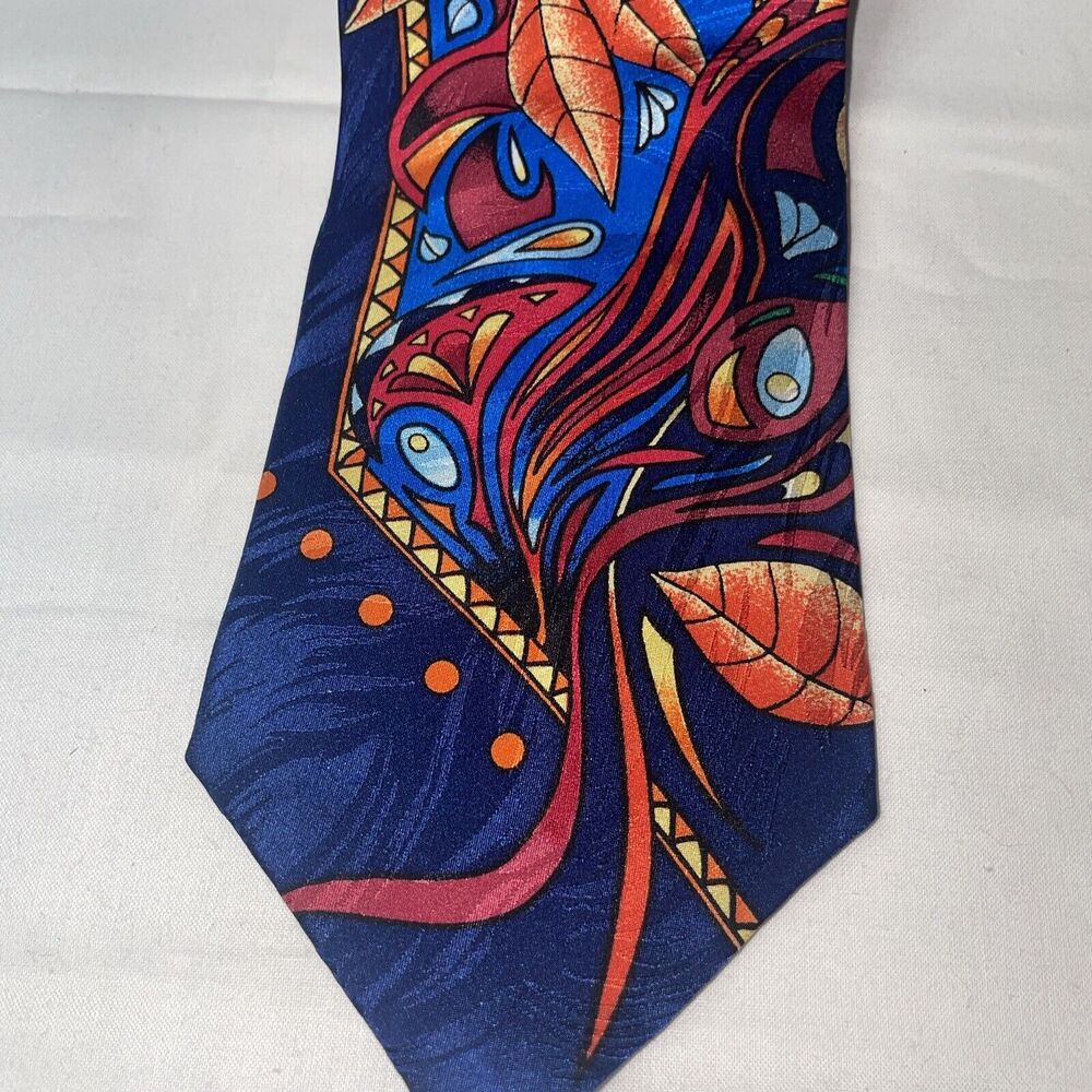 Rush Limbaugh No Boundaries Collection Blue 100% Silk Tie